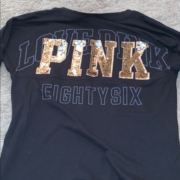 Never worn black pink long sleeve shirt - Picture 2 of 2